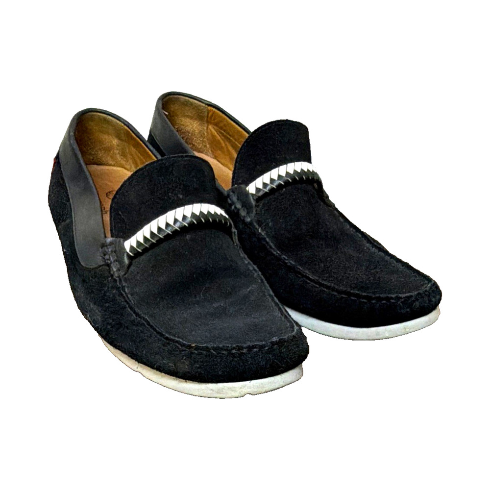 Marc Joseph New York Men’s Black Suede Slip-On Loafer Braided size 12